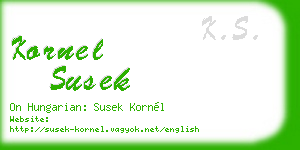 kornel susek business card